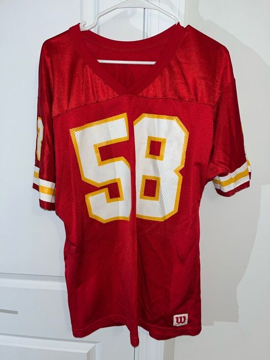 Wilson Other - Red #58 Derrick Thomas Retro Kansas City Chiefs Kingdom Jersey L Wilson 90’s